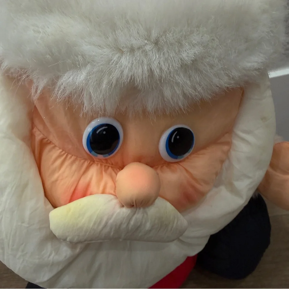 Vintage DanDee Santa Claus Puffalump Style Nylon Plush Stuffed Christmas 15”‎